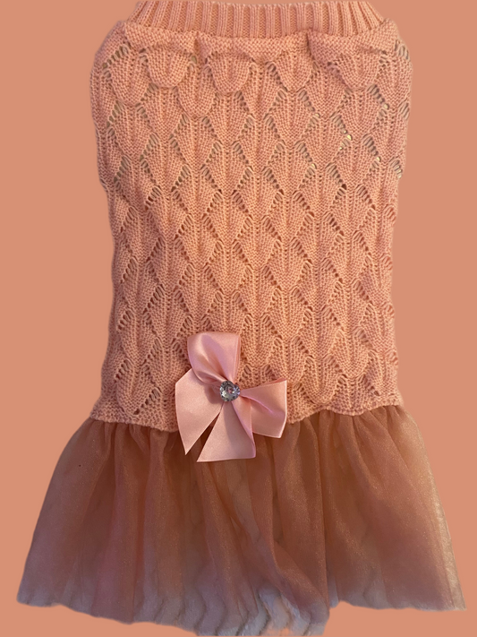 Chic and cute pink sweater dress (xl)