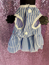 Load image into Gallery viewer, Blue Bow Puppy Dress (XS)