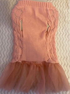 Chic and cute pink sweater dress