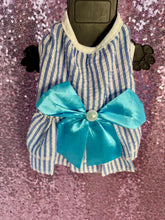 Load image into Gallery viewer, Blue Bow Puppy Dress (XS)