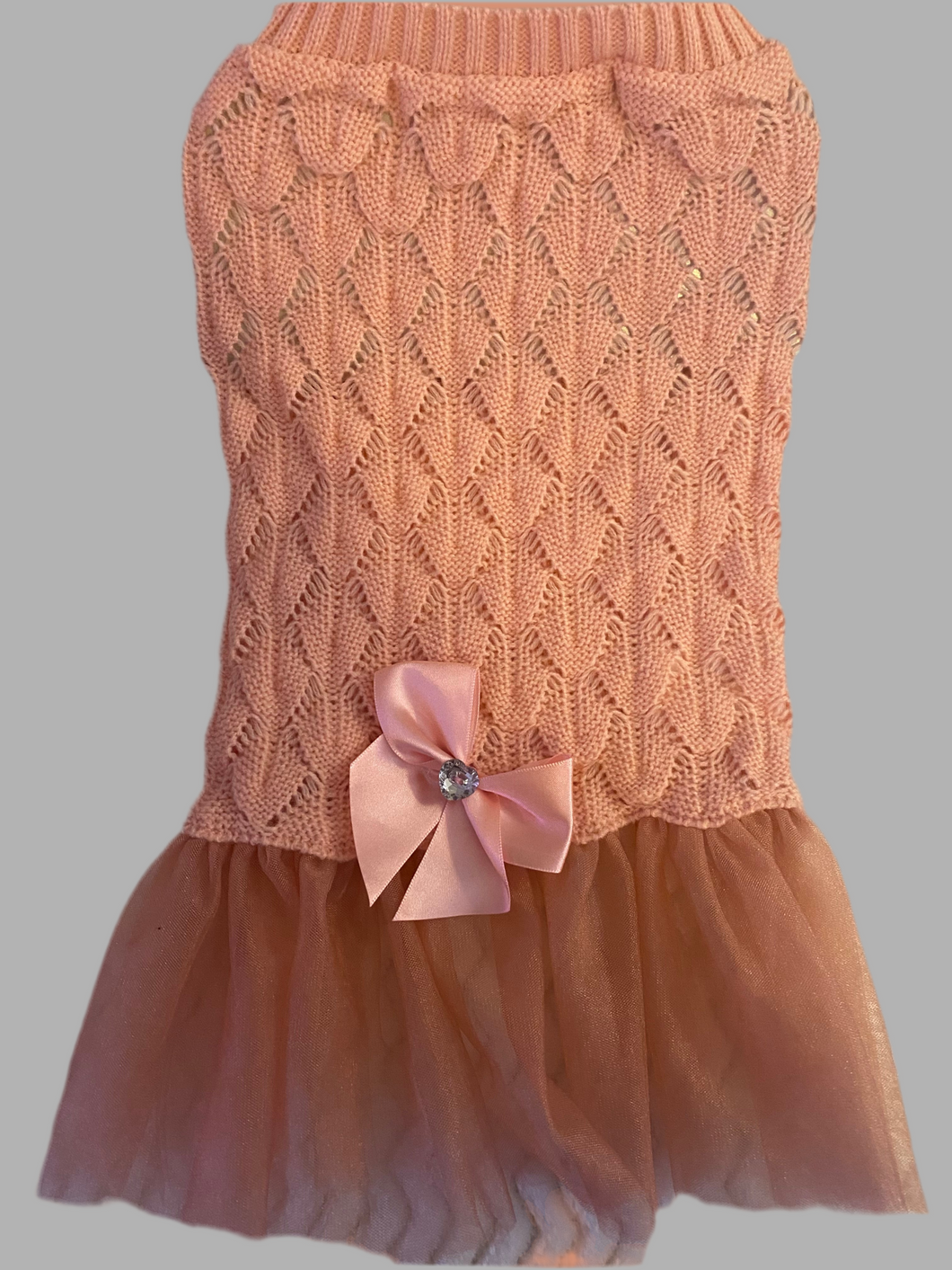 Chic and cute pink sweater dress