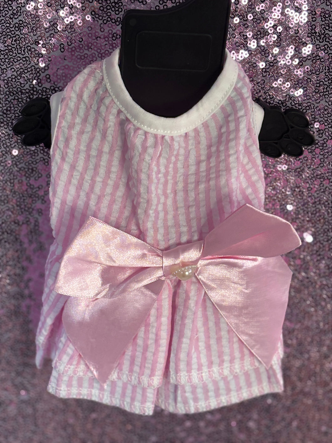 Pink Bow Puppy Dress (XS)