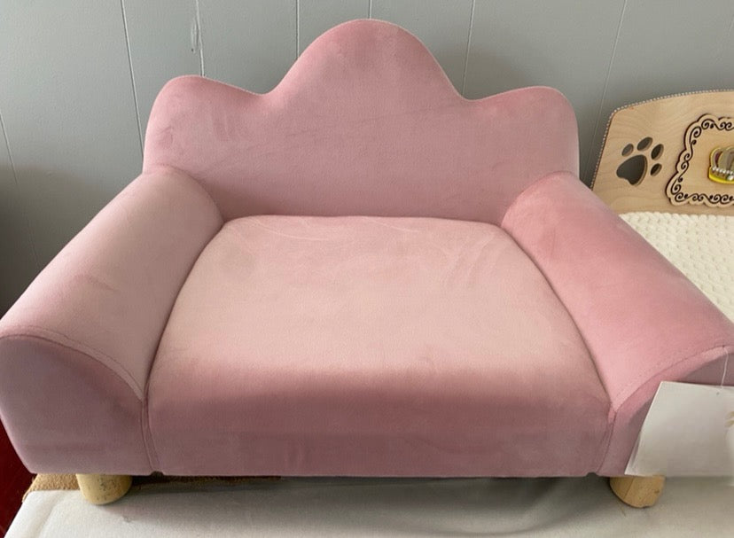 Pink Plush Pet Couch