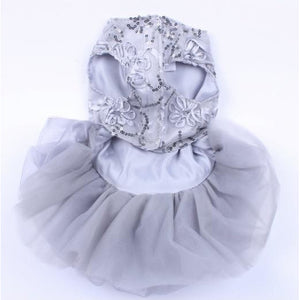 Gorgeous Sequence Gray Tutu Dress